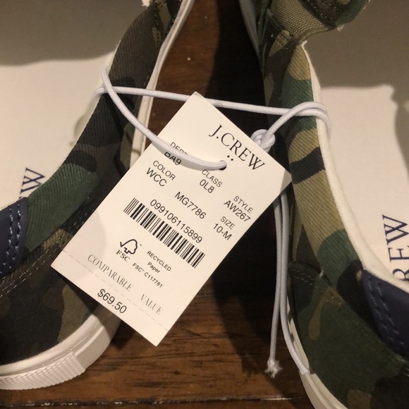 J crew camo canvas shoes size 10 - Picture 4 of 5